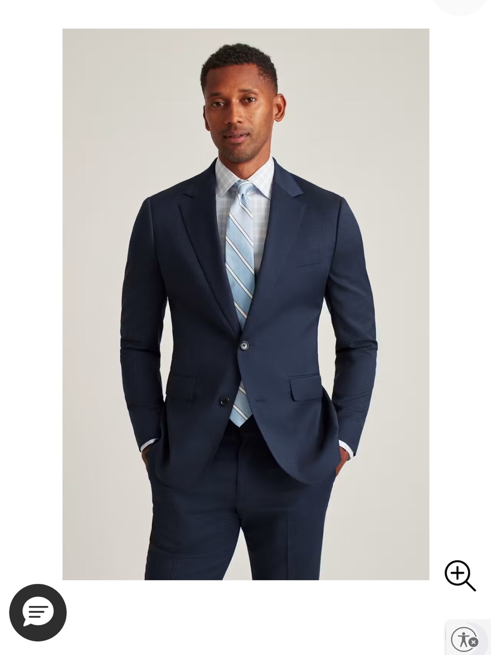 Bonobos Jetsetter wool Suit Jacket - Light Navy Slim fit